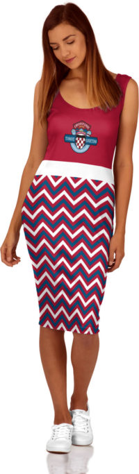ProSphere Women's Tongue Darting Association Chevron Dress