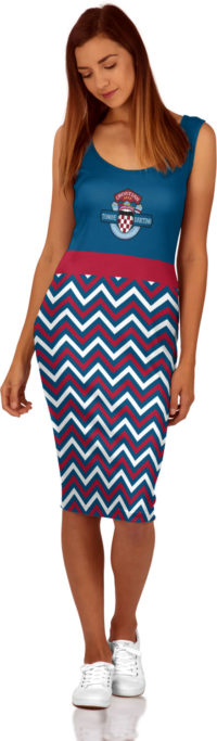 ProSphere Women's Tongue Darting Association Chevron Dress